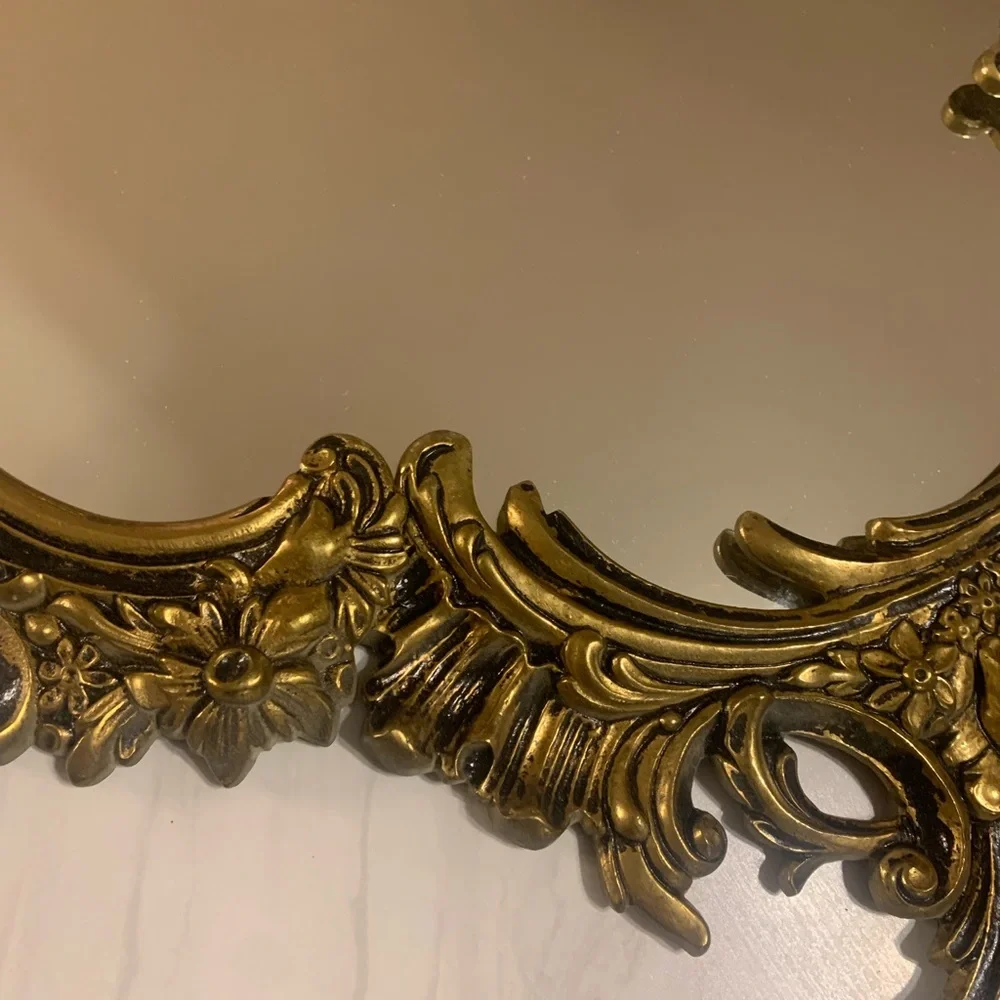 🔥💕WOW Very large vintage mirror in Victorian brass🔥RARE - Picture 10 of 16